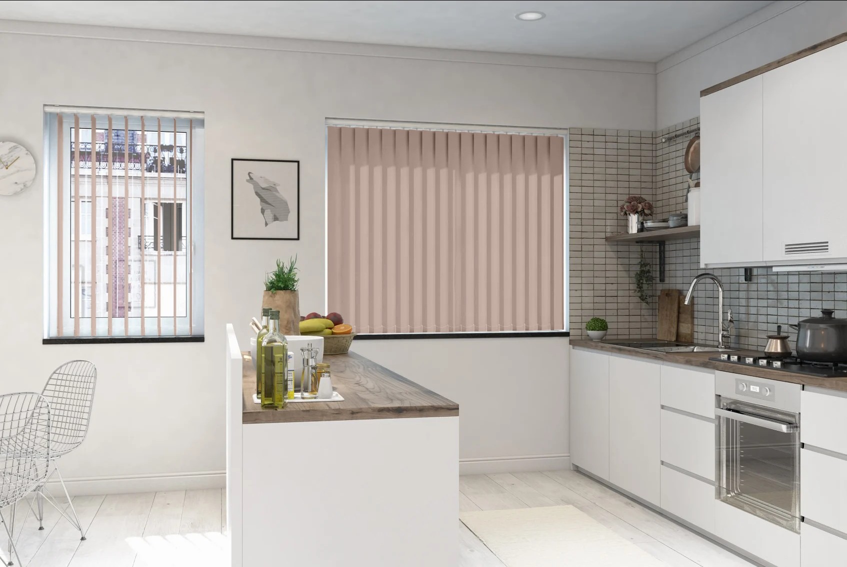 Verona Stone Grey Dimout Cordless Vertical Blind