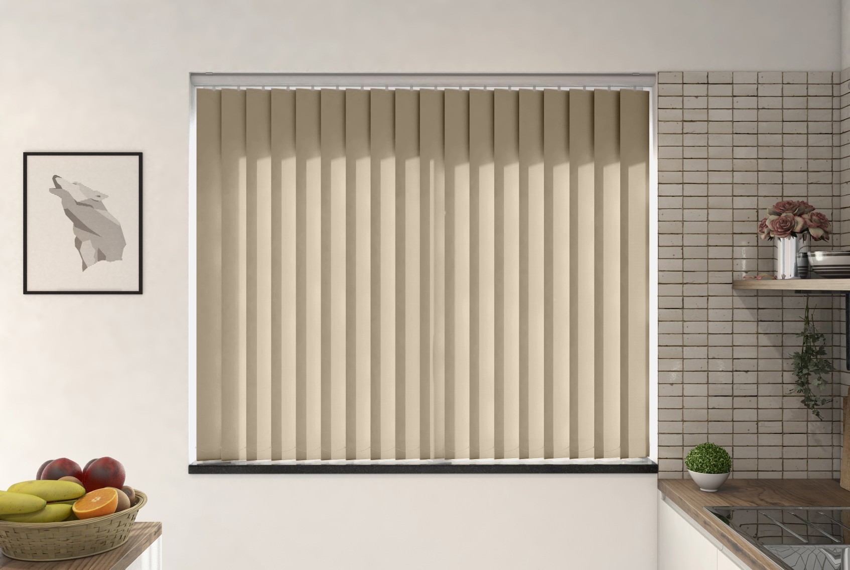 Verona Tan Dimout Vertical Blind