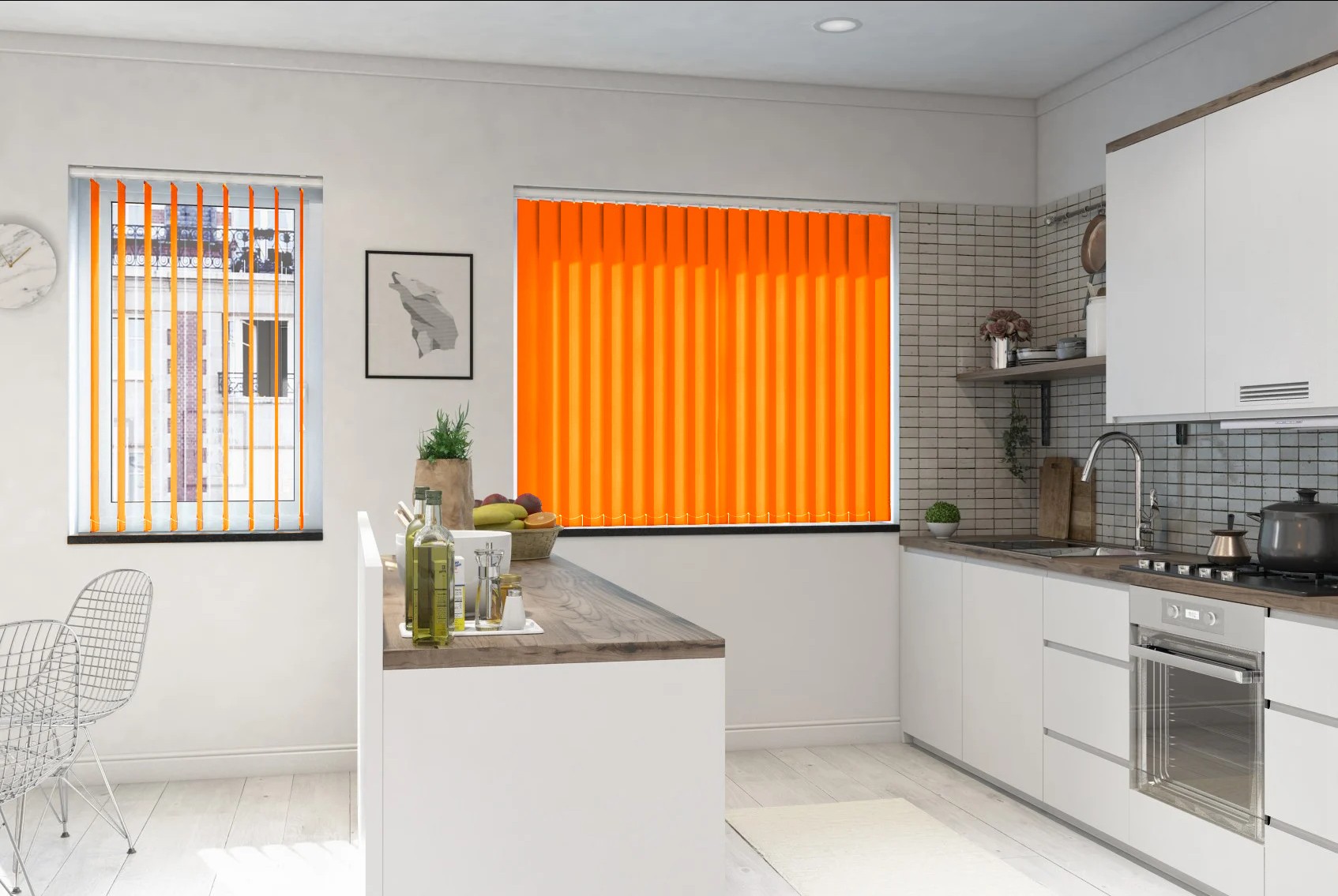 Verona Tangerine Dimout Vertical Blind