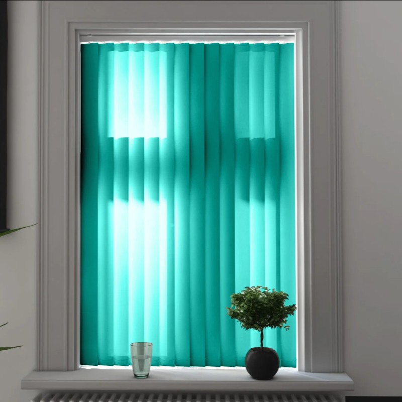 Verona Turquoise Dimout Vertical Blind