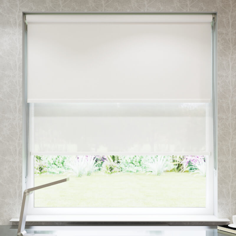 White Double Roller Blind
