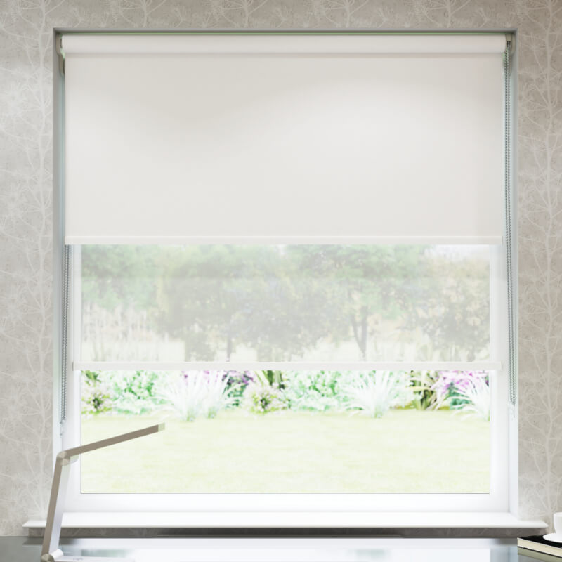 White Deluxe Double Roller Blind
