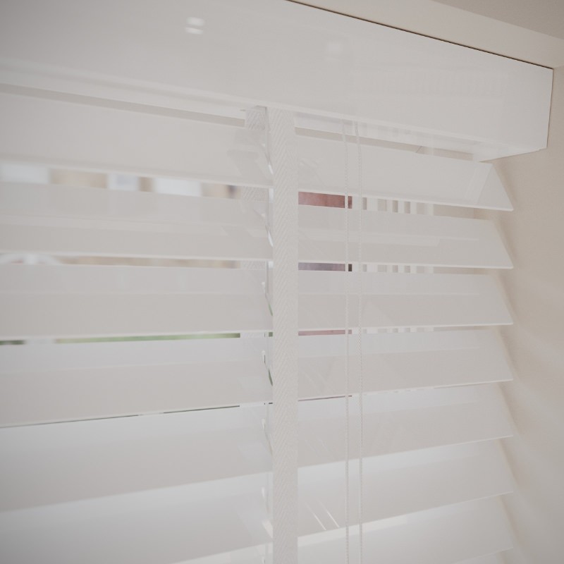 White Gloss Faux Wood with Snow Tapes