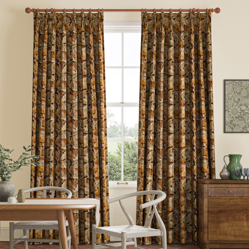 William Morris Acanthus Velvet Acorn Curtains