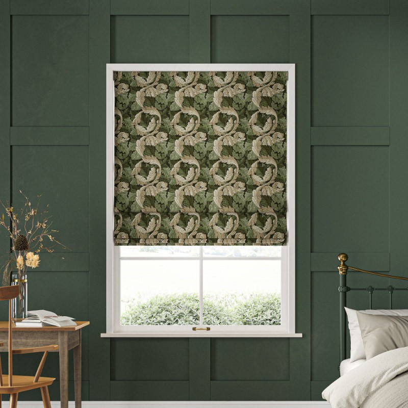 William Morris Acanthus Velvet Nettle Roman Blind