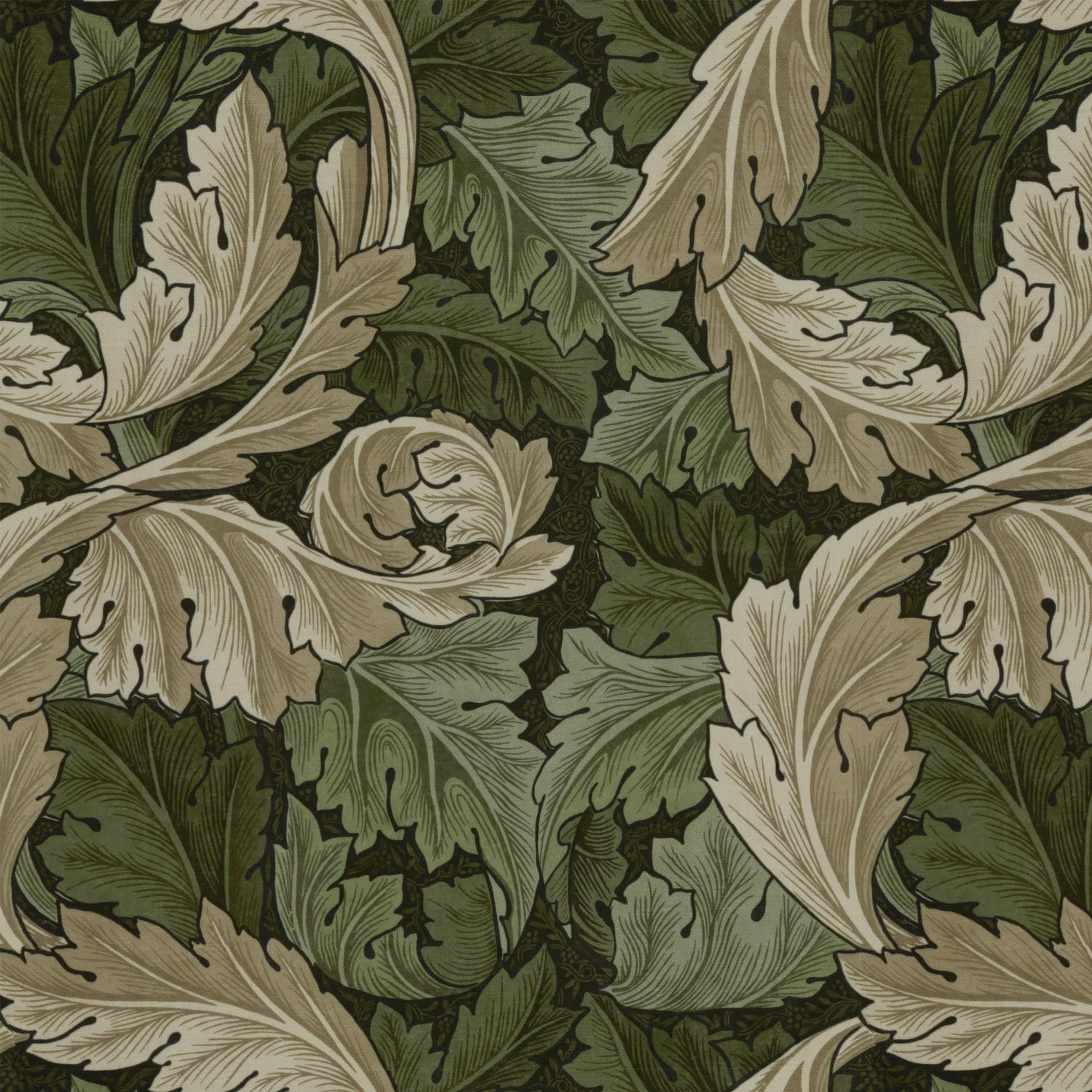 William Morris Acanthus Velvet Nettle Curtain