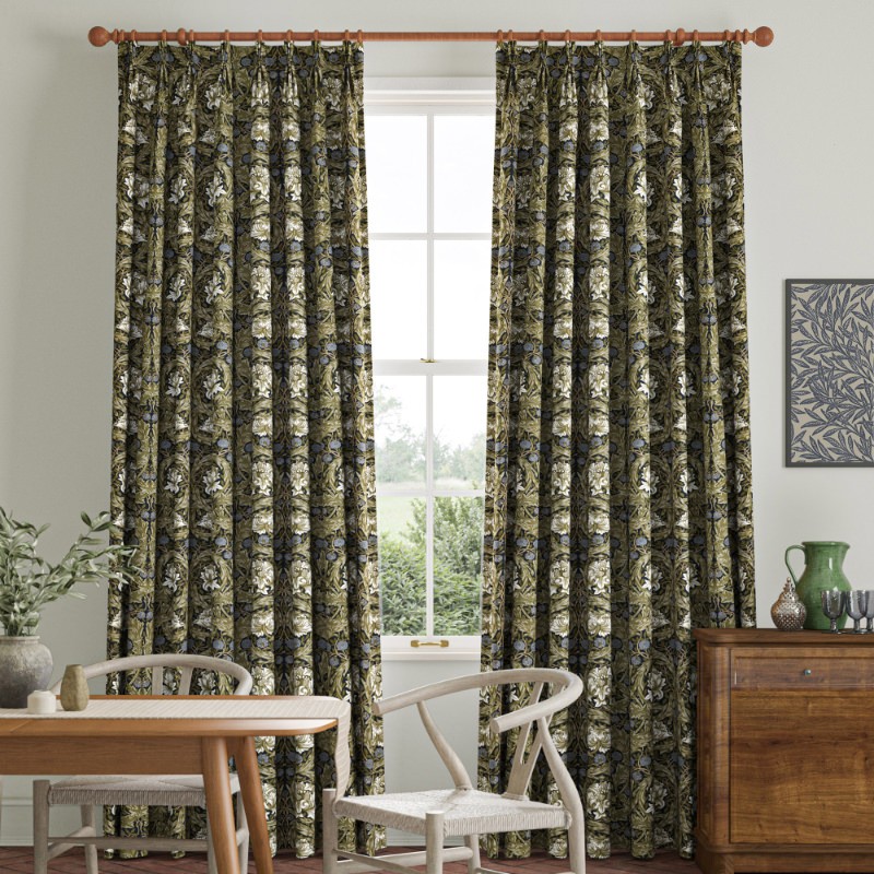 William Morris African Marigold Cornflower Curtain