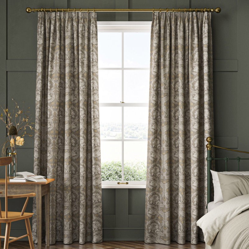William Morris African Marigold Limestone Curtain
