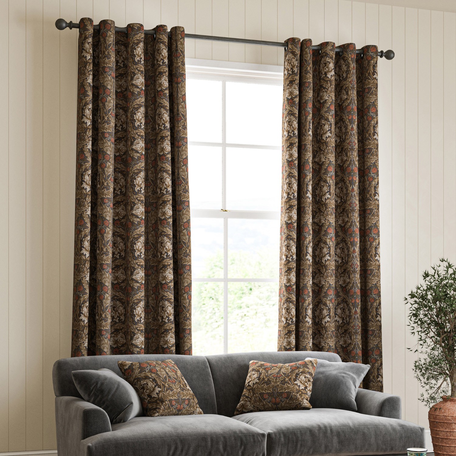 William Morris African Marigold Walnut Curtain