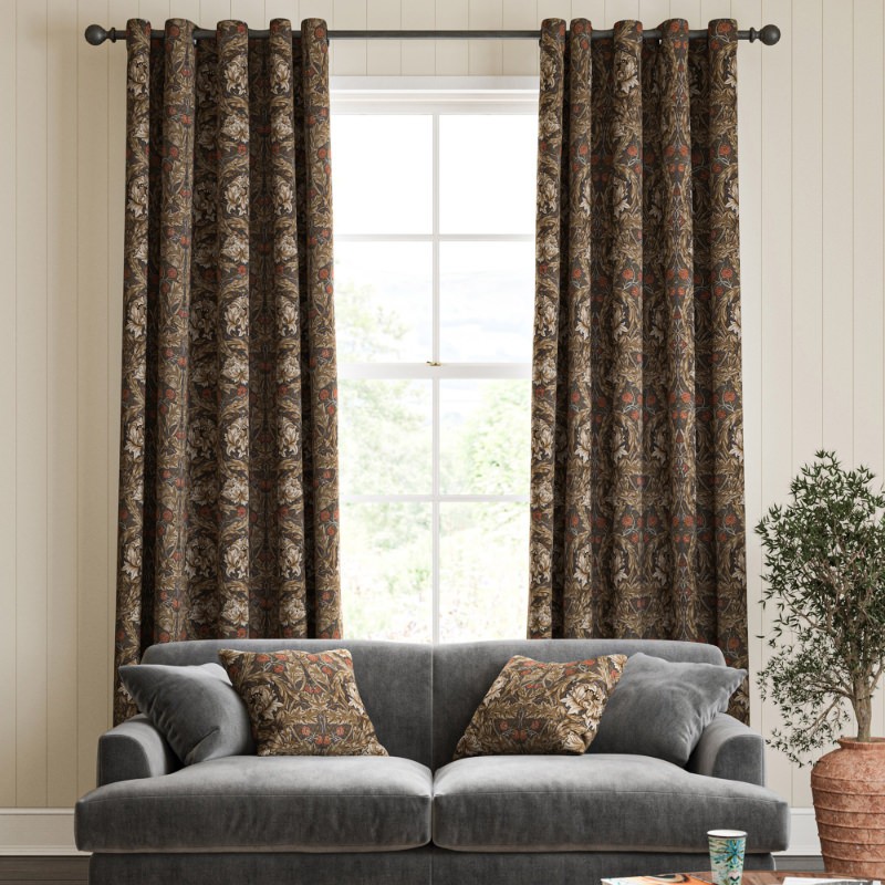 William Morris African Marigold Walnut Curtains