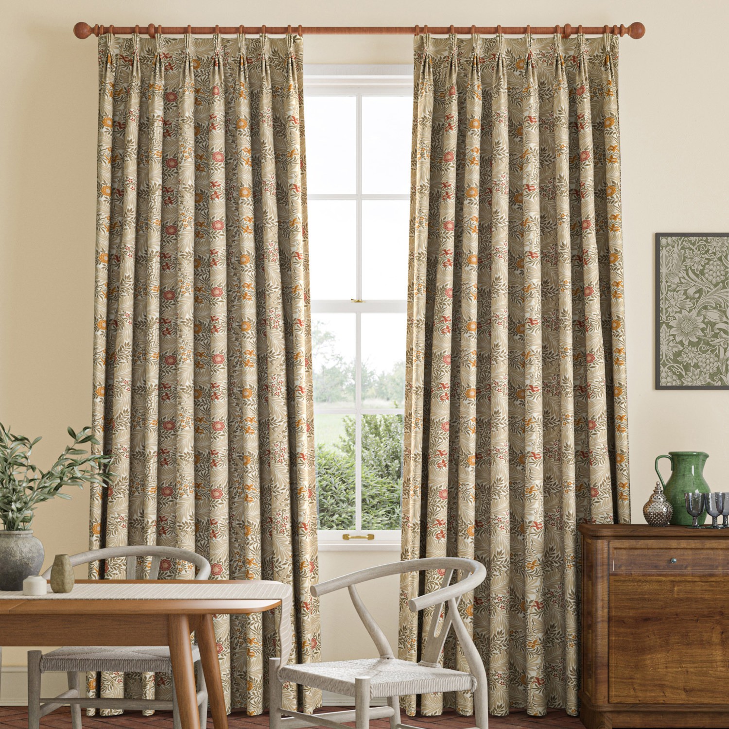 William Morris Larkspur Acorn Curtain