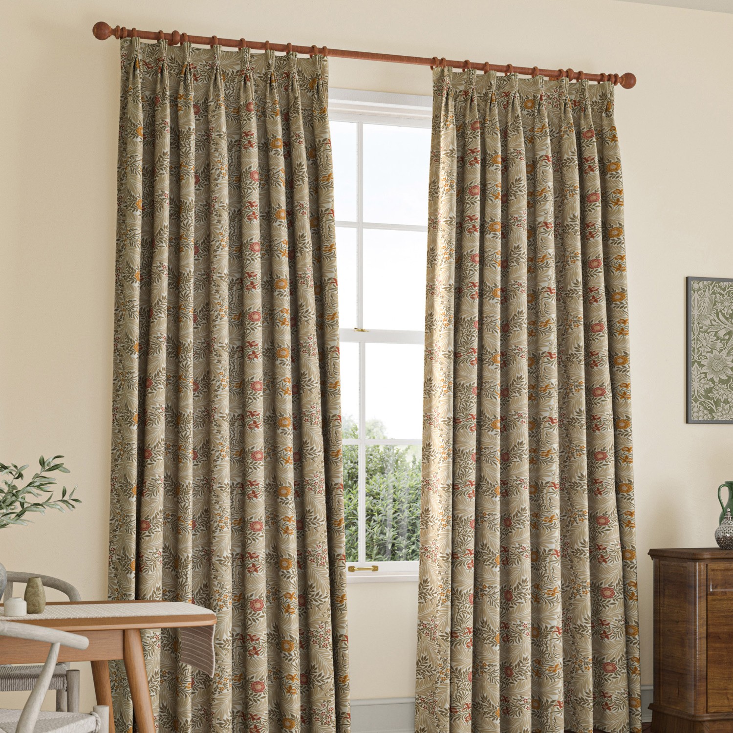William Morris Larkspur Acorn Curtain