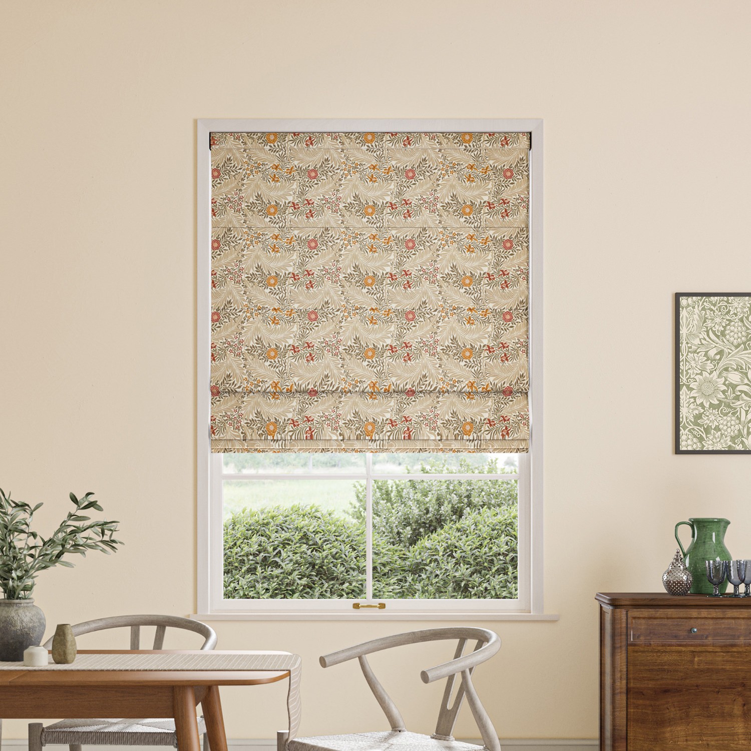 William Morris Larkspur Acorn Roman Blind