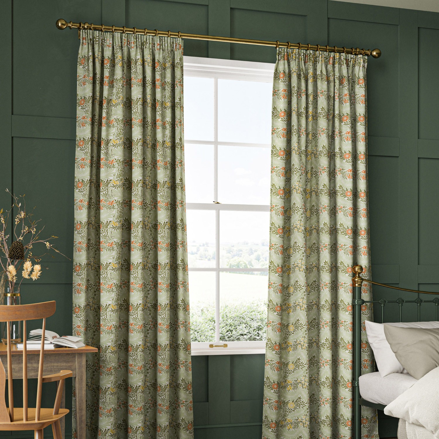 William Morris Larkspur Nettle Curtain