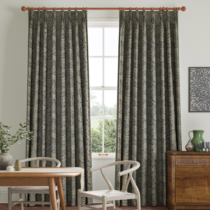 William Morris Larkspur Woven Indigo Curtain