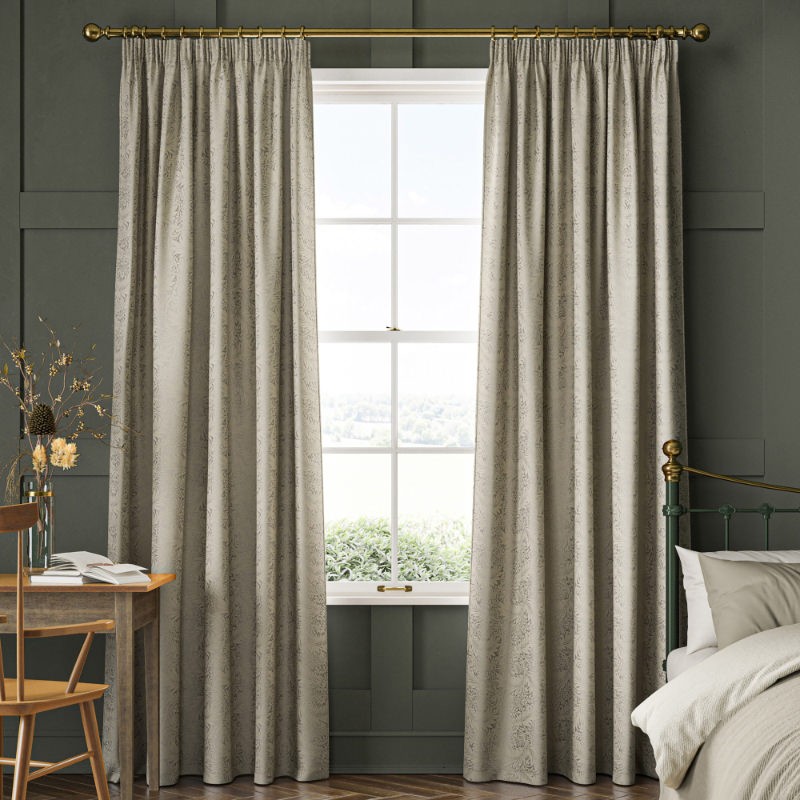 William Morris Larkspur Woven Limestone Curtain