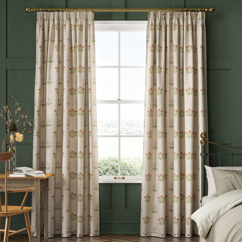 William Morris Lily Flower Embroidery Nettle Curtain