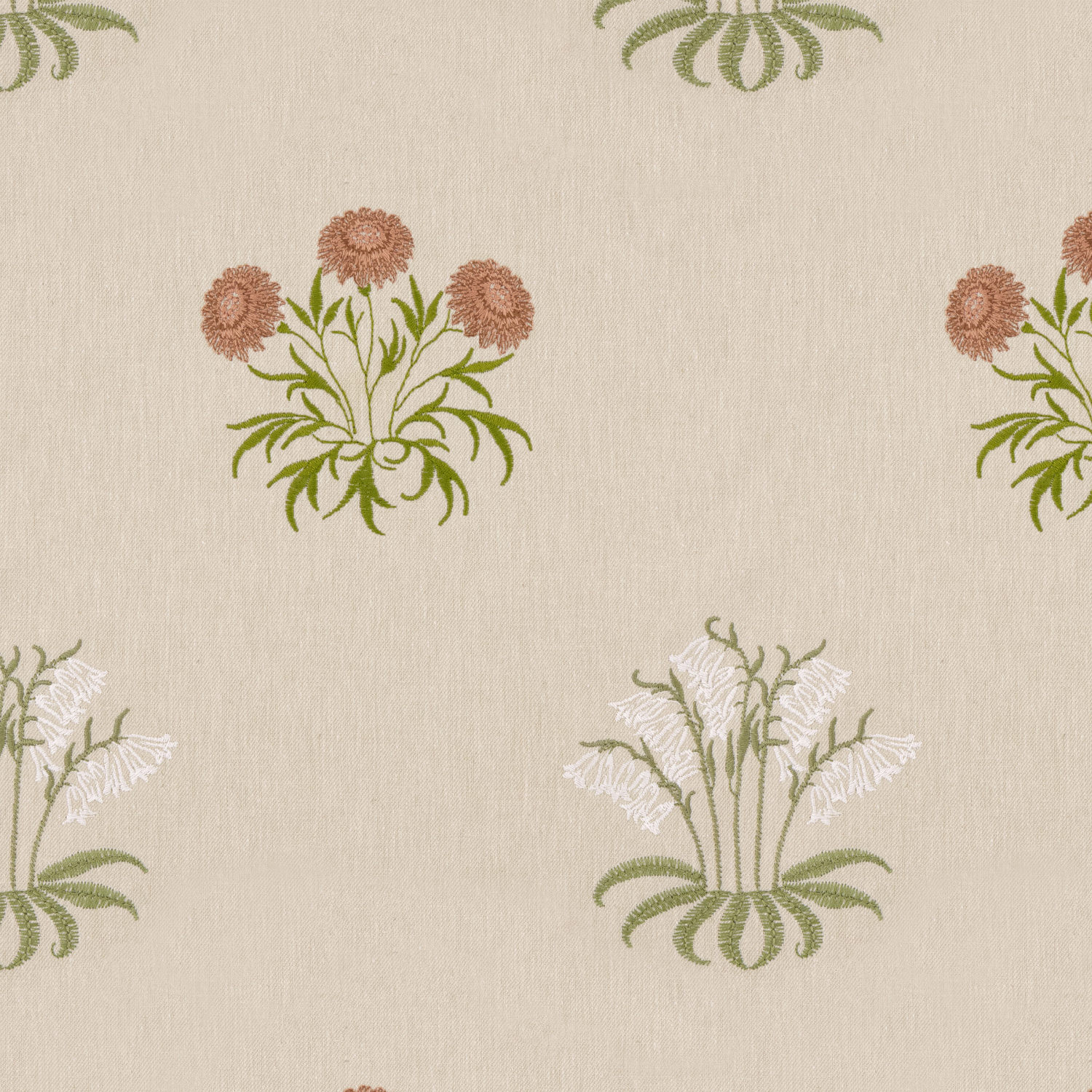 William Morris Lily Flower Embroidery Nettle Curtain