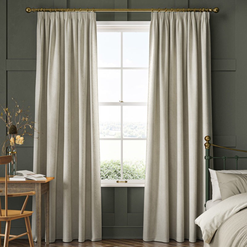 William Morris Lodden Embroidery Chalk Curtain