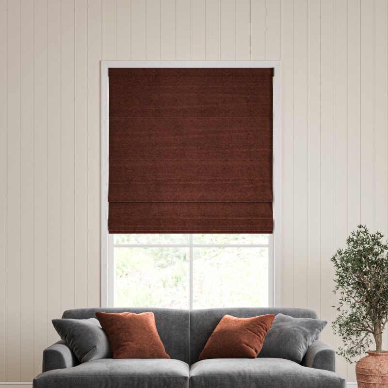 William Morris Lodden Embroidery Clay Roman Blind