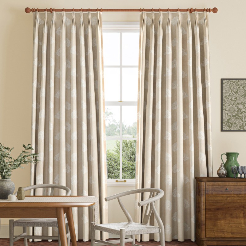 William Morris Marigold Tree Embroidery Chalk Curtain