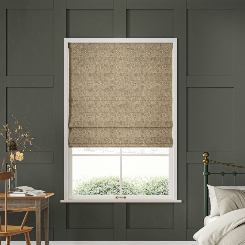 William Morris Marigold Velvet Jute Roman Blind