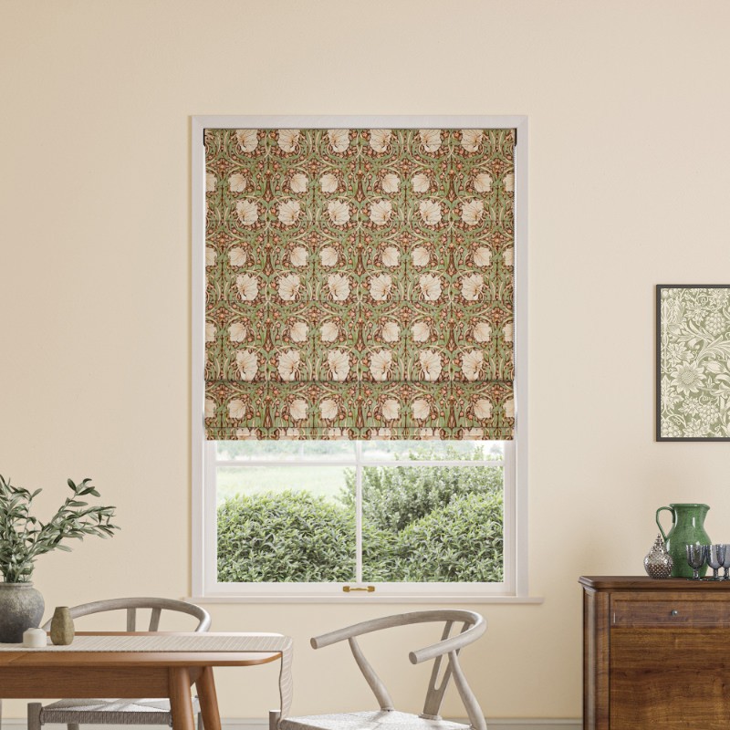 William Morris Pimpernel Brick Roman Blind