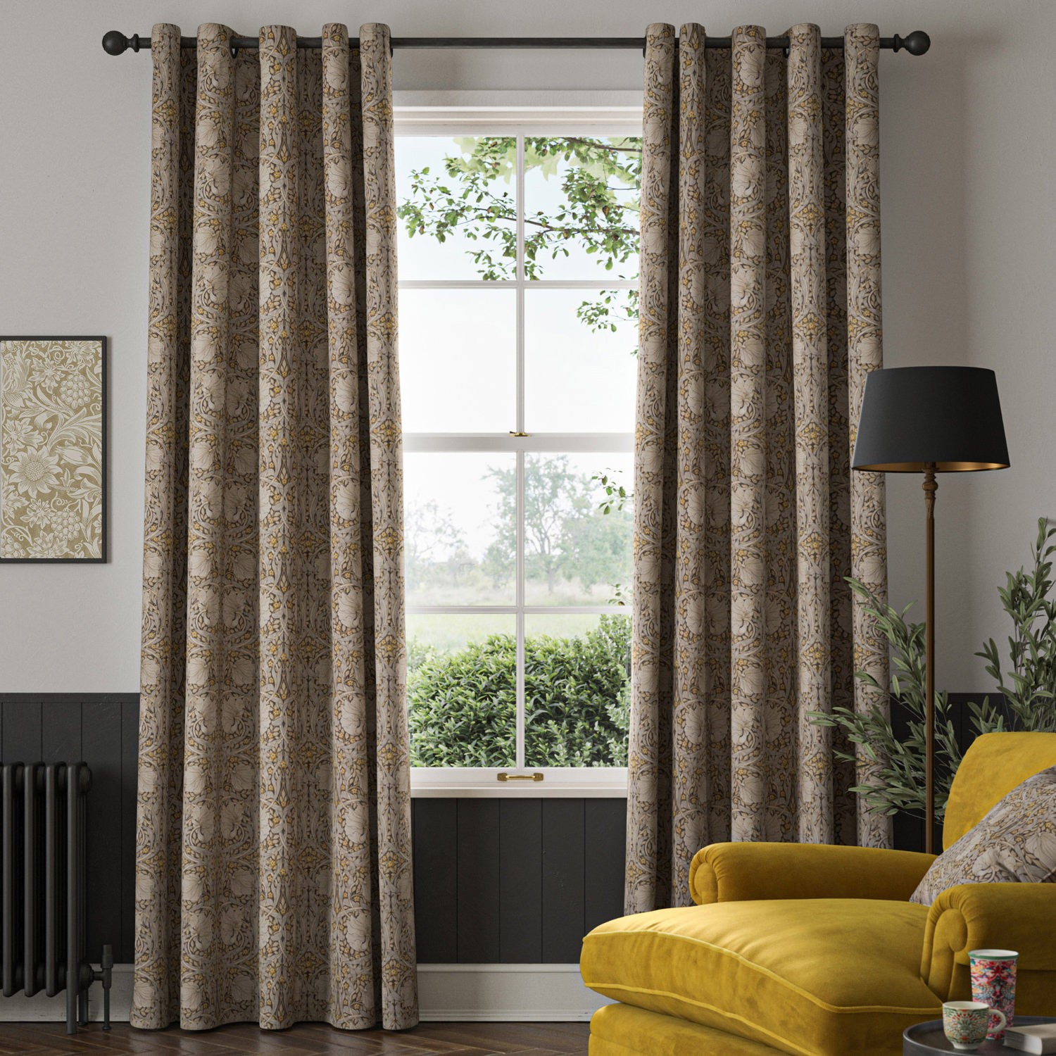 William Morris Pimpernel Flint Curtain