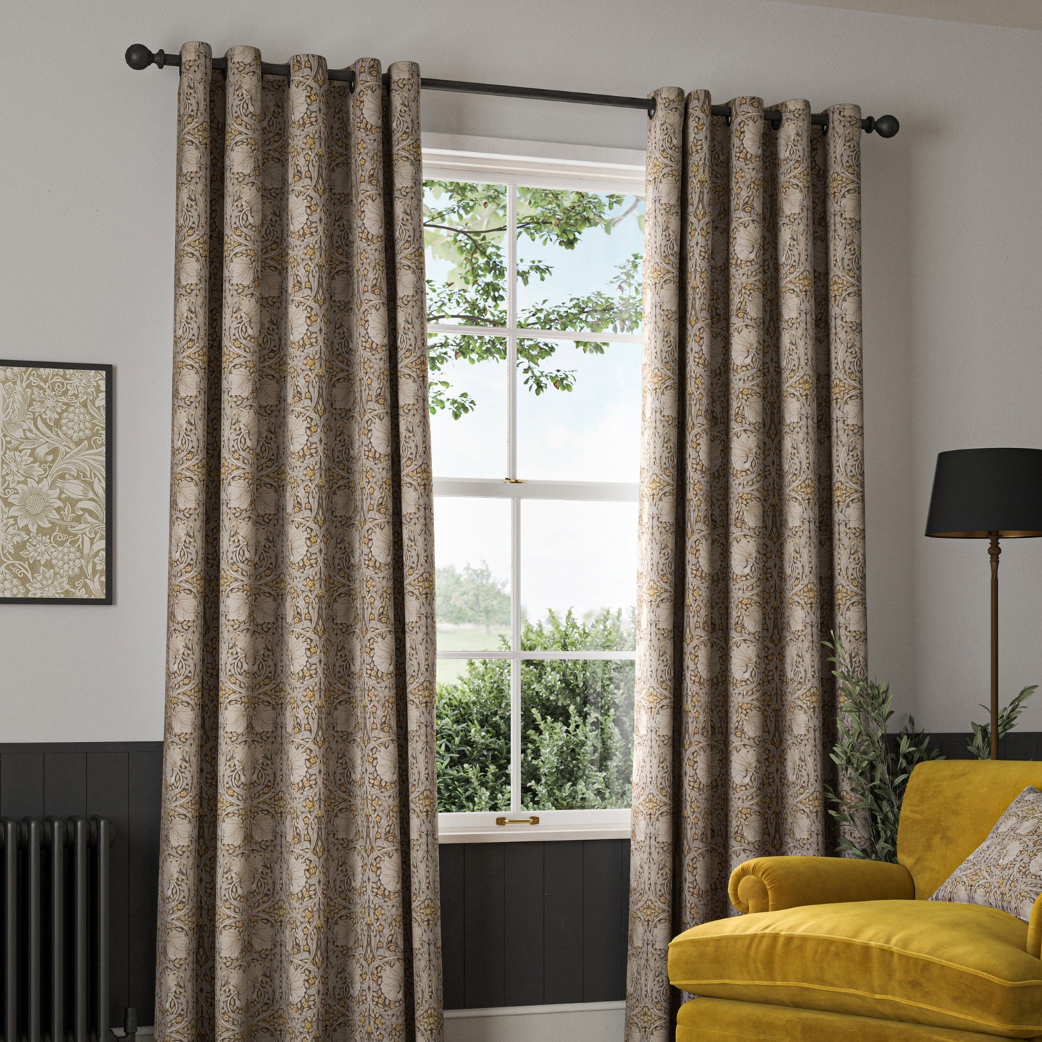 William Morris Pimpernel Flint Curtain