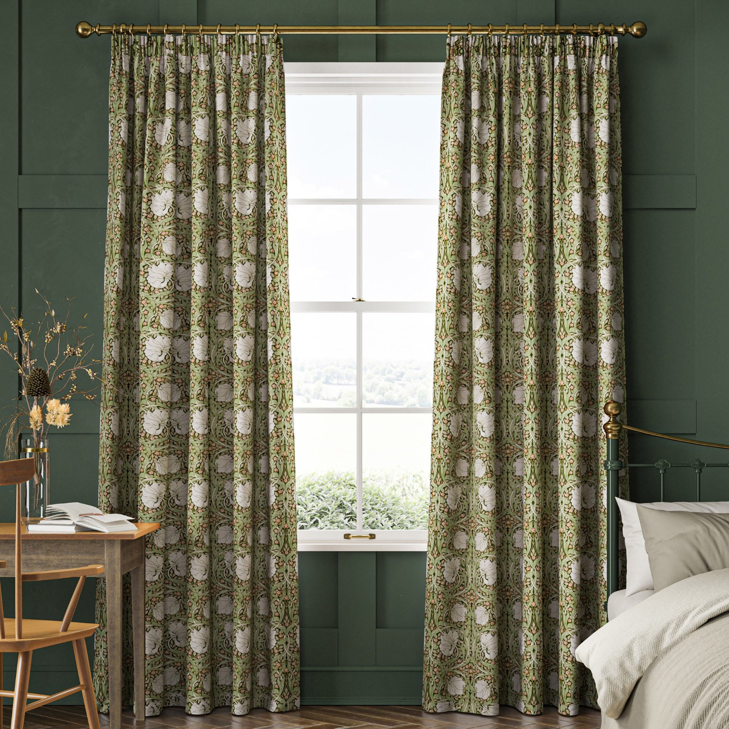 William Morris Pimpernel Nettle Curtain