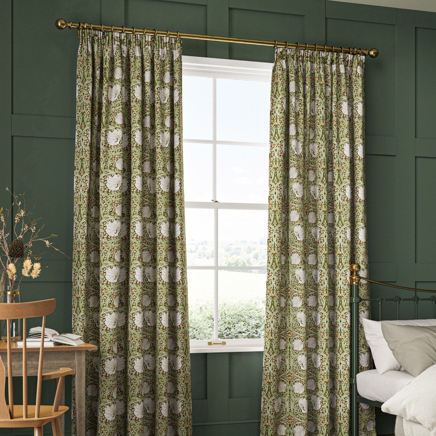 William Morris Pimpernel Nettle Curtain