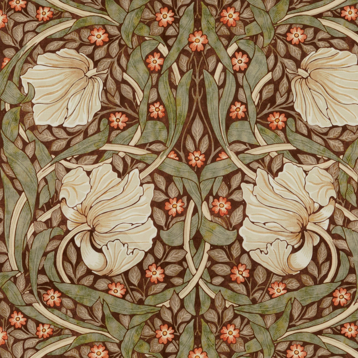 William Morris Pimpernel Velvet Brick Curtain