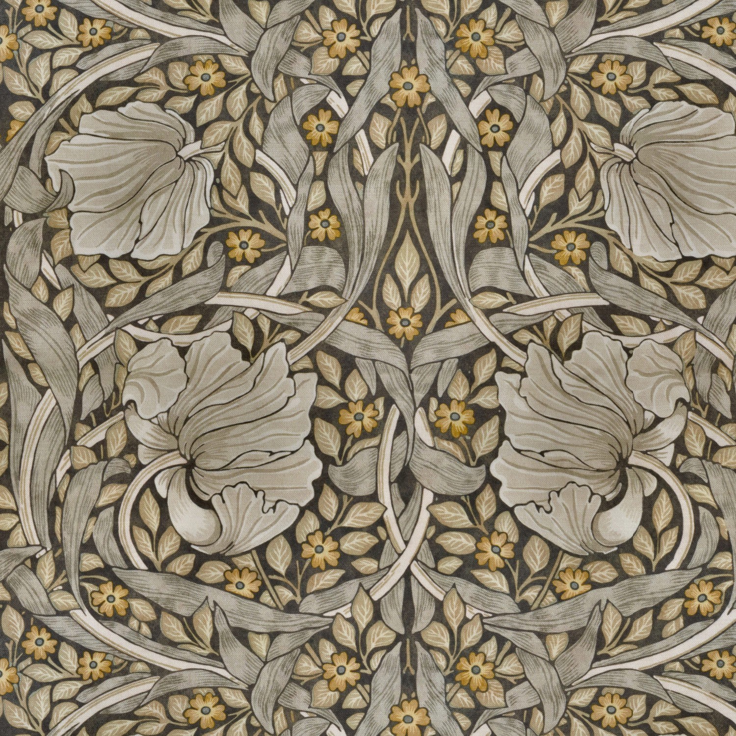 William Morris Pimpernel Velvet Flint Curtain