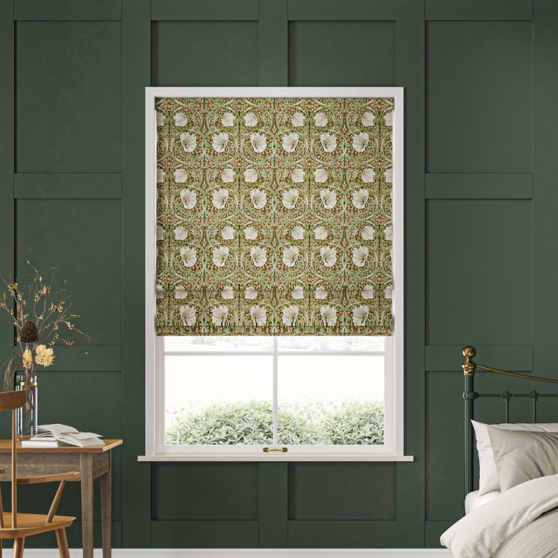 William Morris Pimpernel Velvet Nettle Roman Blind