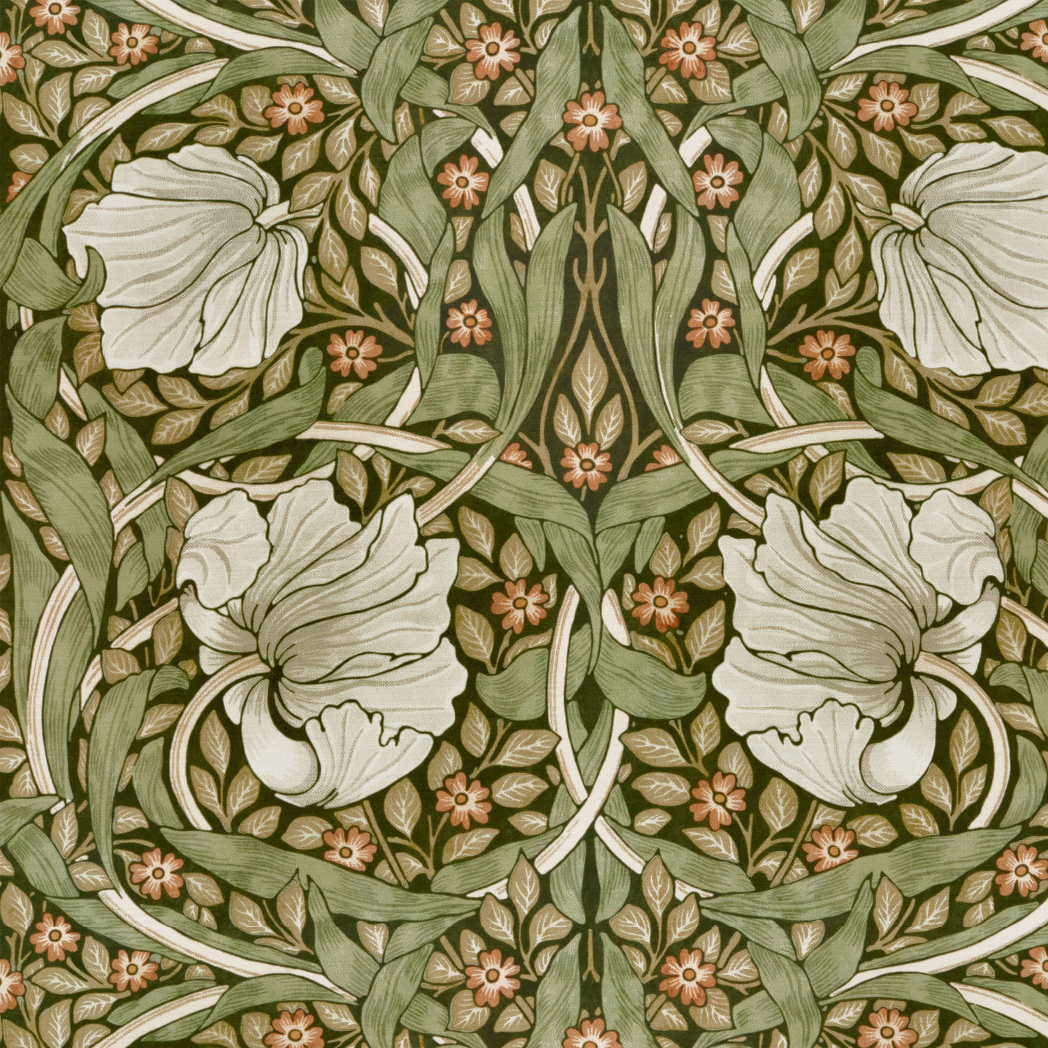 William Morris Pimpernel Velvet Nettle Curtain
