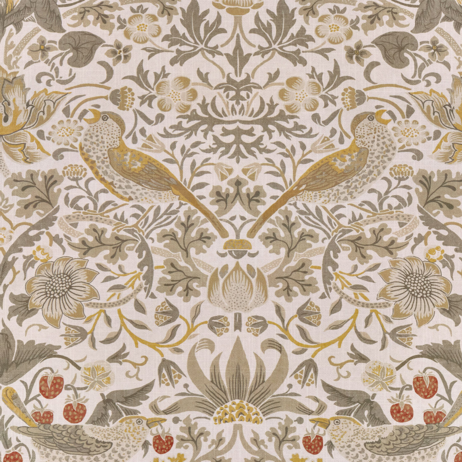 William Morris Strawberry Thief Ochre Curtain