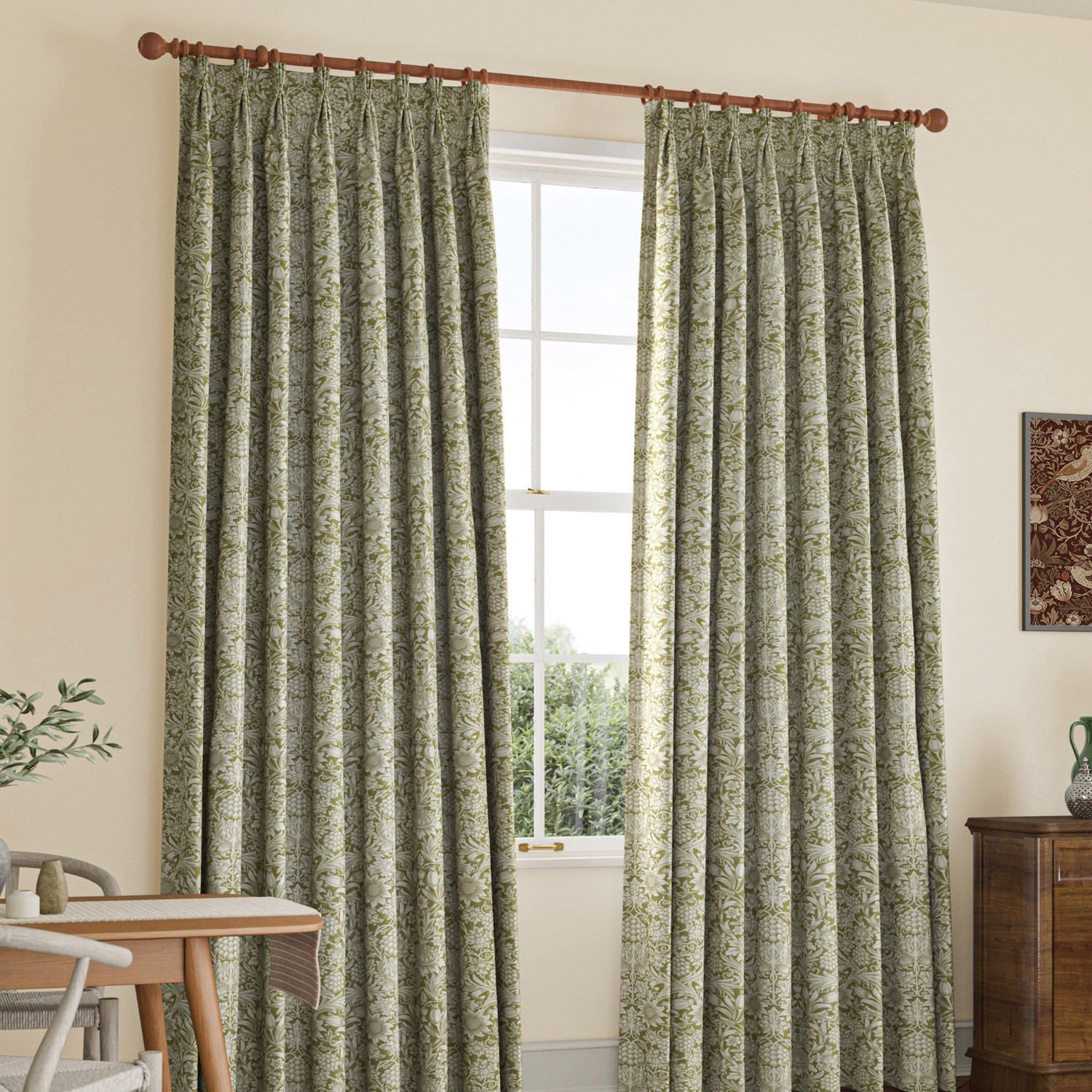 William Morris Sunflower Artichoke Curtain