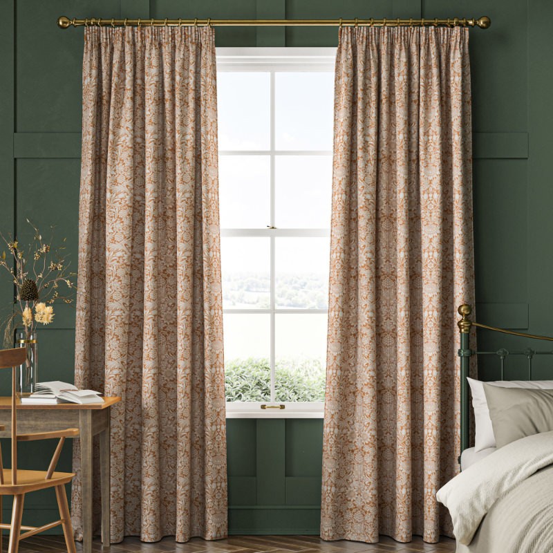 William Morris Sunflower Madder Curtain