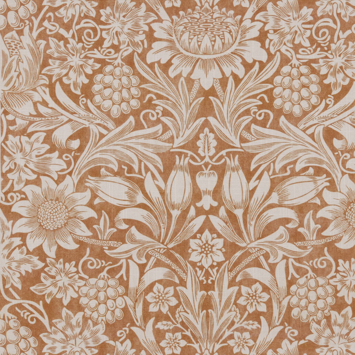 William Morris Sunflower Madder Curtain