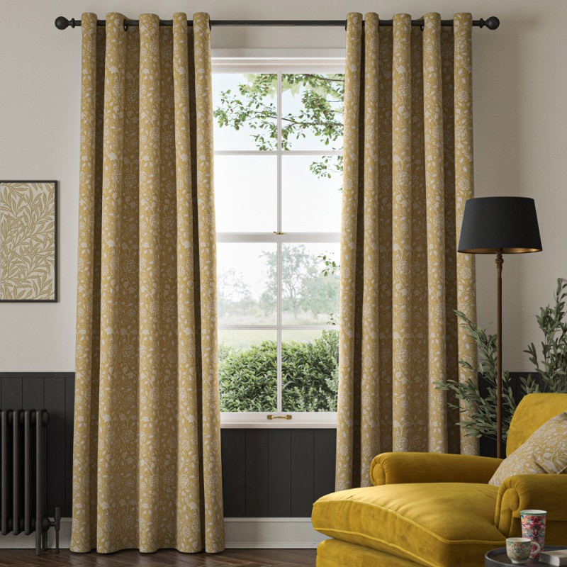 William Morris Wild Tulip Ochre Curtain