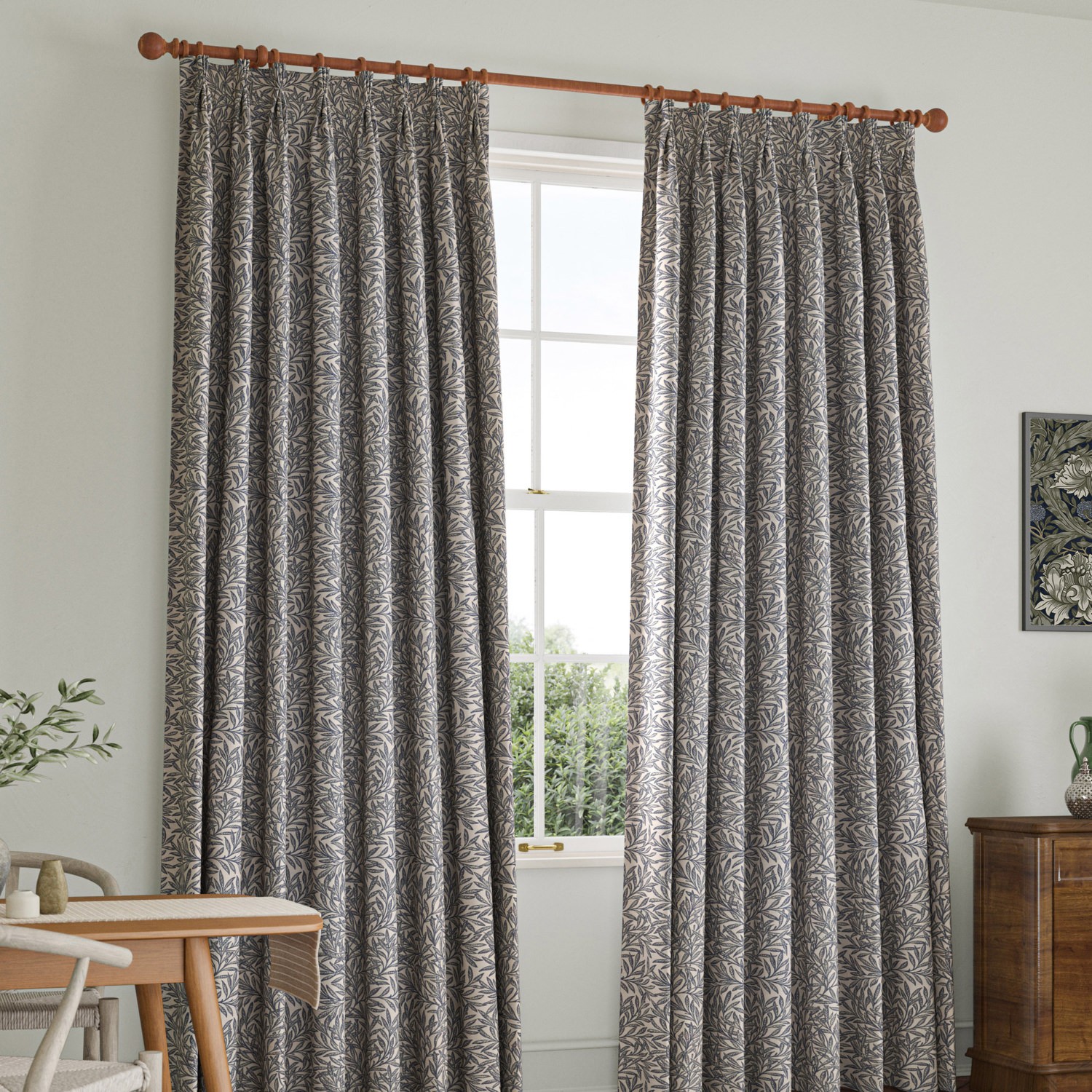 William Morris Willow Indigo Curtain