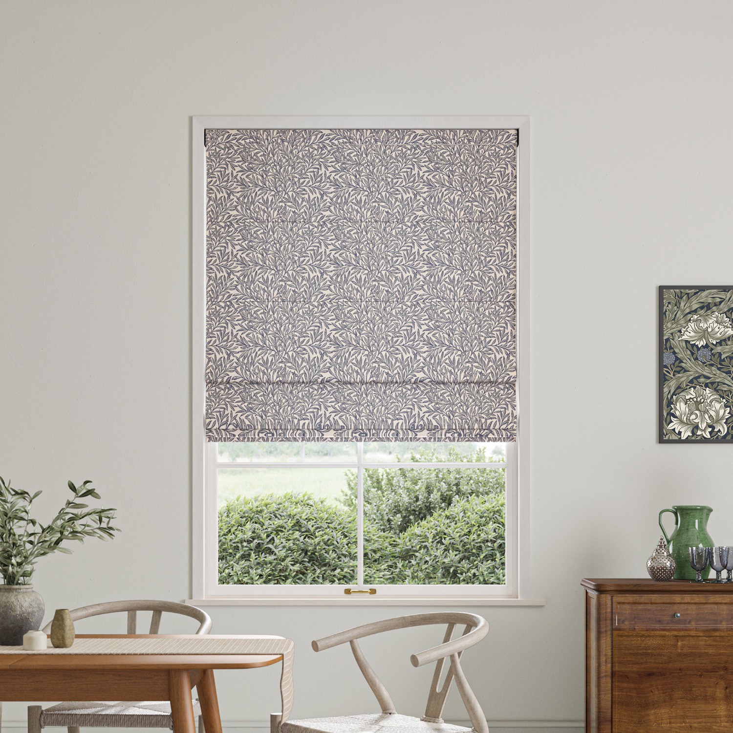 William Morris Willow Indigo Roman Blind