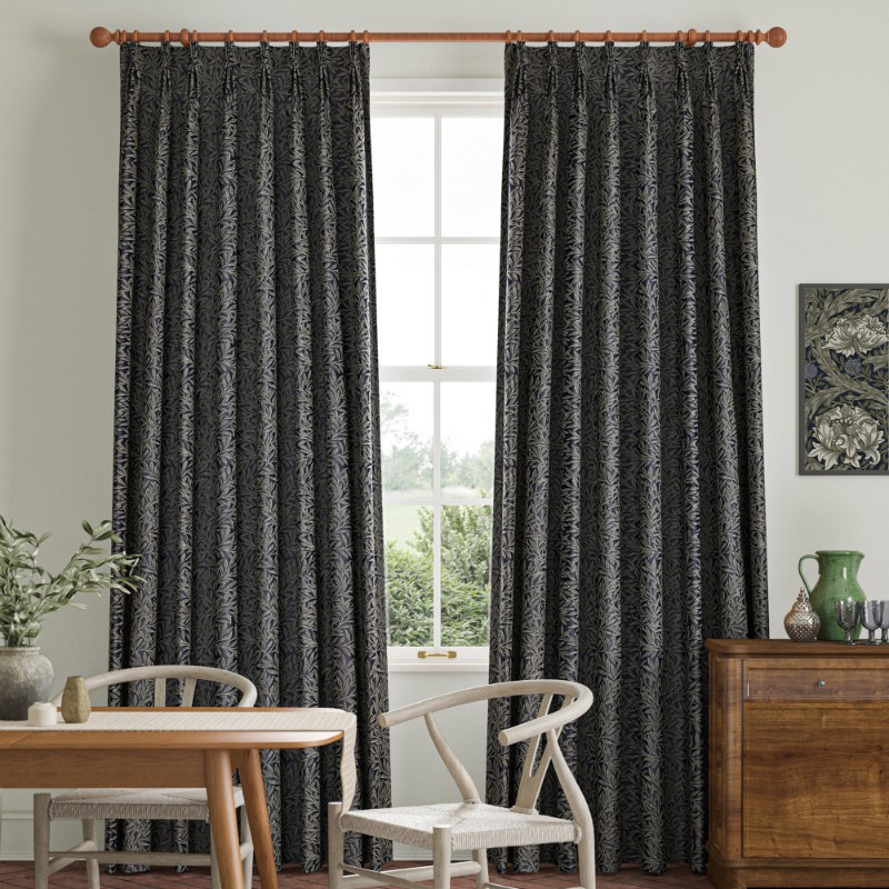William Morris Willow Woven Indigo Curtain