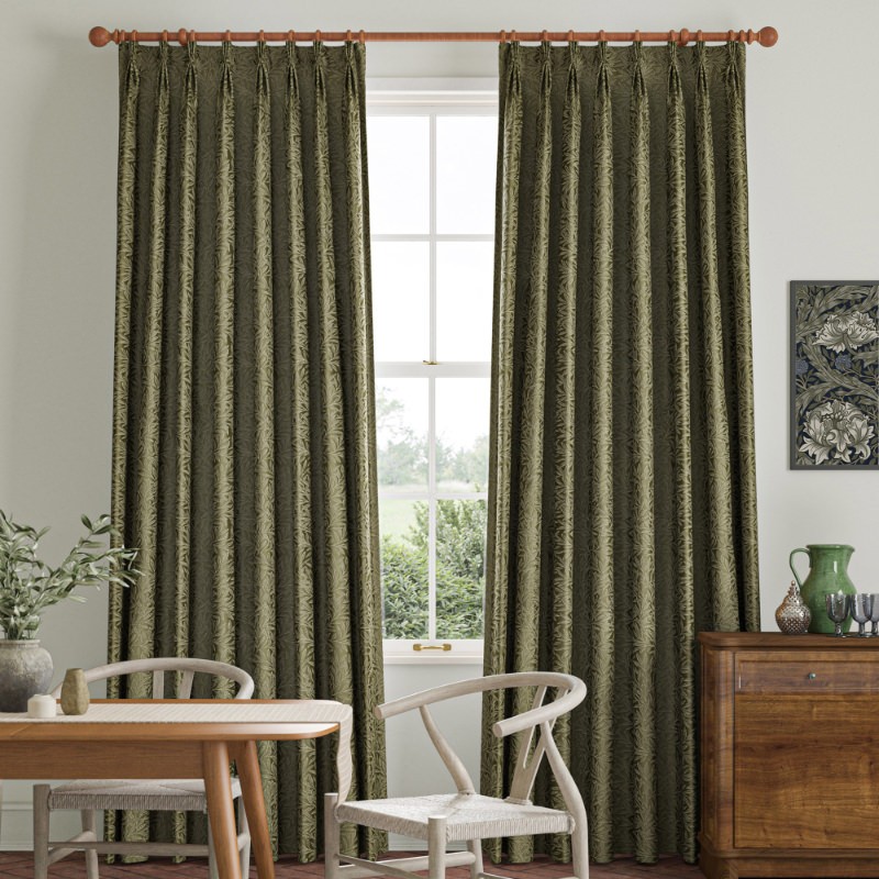 William Morris Willow Woven Sage Curtain