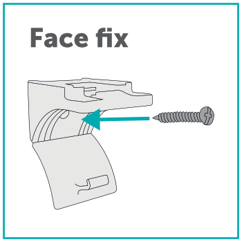 how to install a face fix bracket for a light weight curtain track